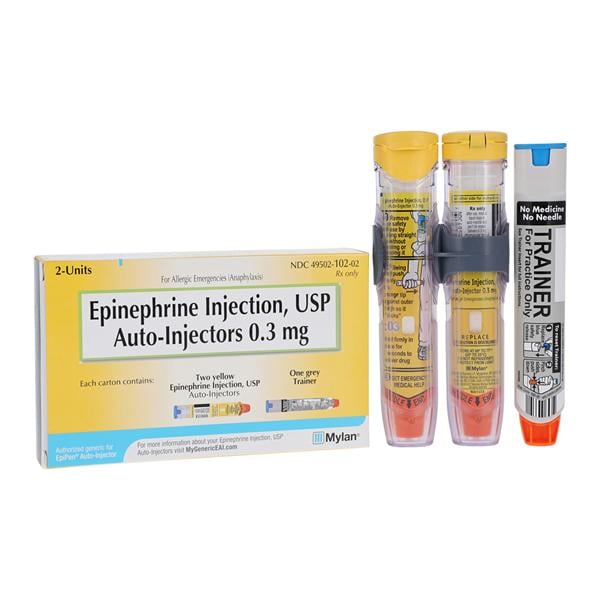Epinephrine Adult Auto-Injector 0.3mg, 2-Pack, 49502010202