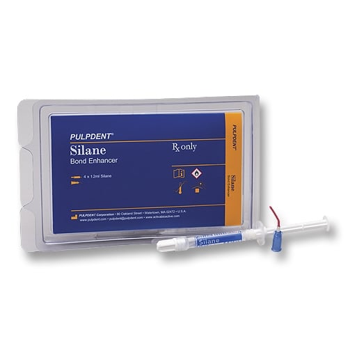 Pulpdent Silane Bond Enhancer Kit, 4 x 1.2 mL Syringes + 8 Applicator Tips, SIL