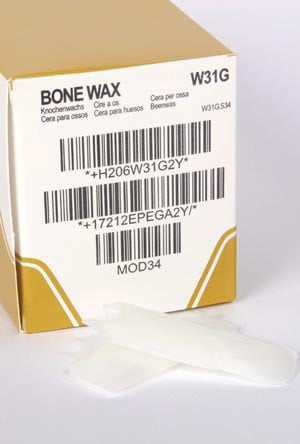 Ethicon Bone Wax, Sterile, 2.5 g, Box of 12, W31G