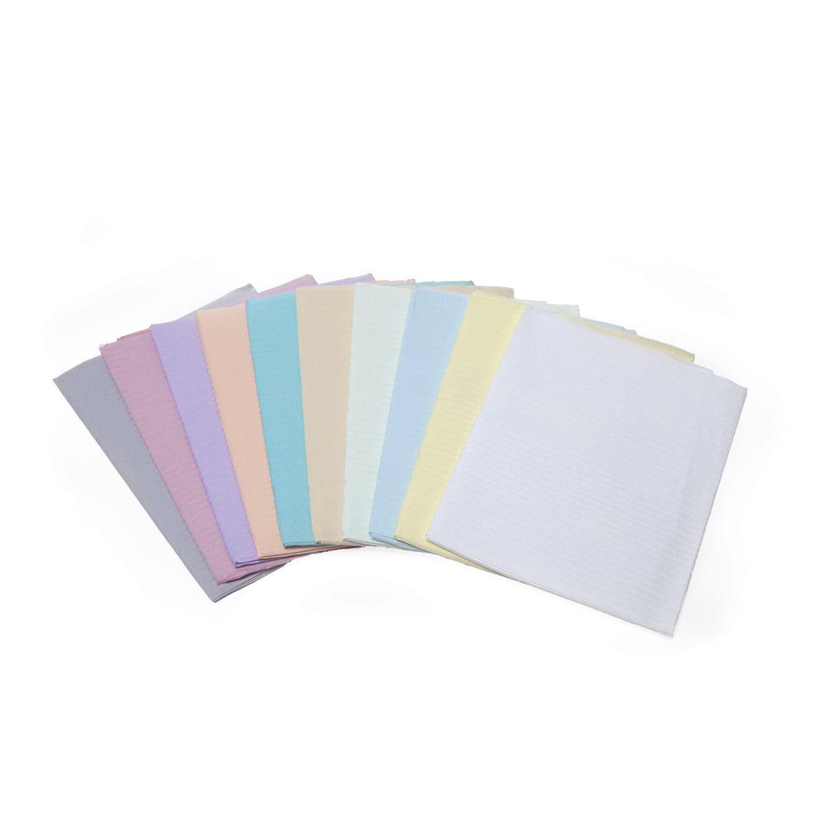 Quala Polyback Patient Bibs, White, 3-Ply Tissue with 1-Ply Poly, 13" x 19", 500/Case, WPADCPWH