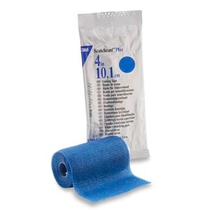 3M Scotchcast Plus Casting Tape, 4" x 4 yds, Blue, 10/Box, 82004B