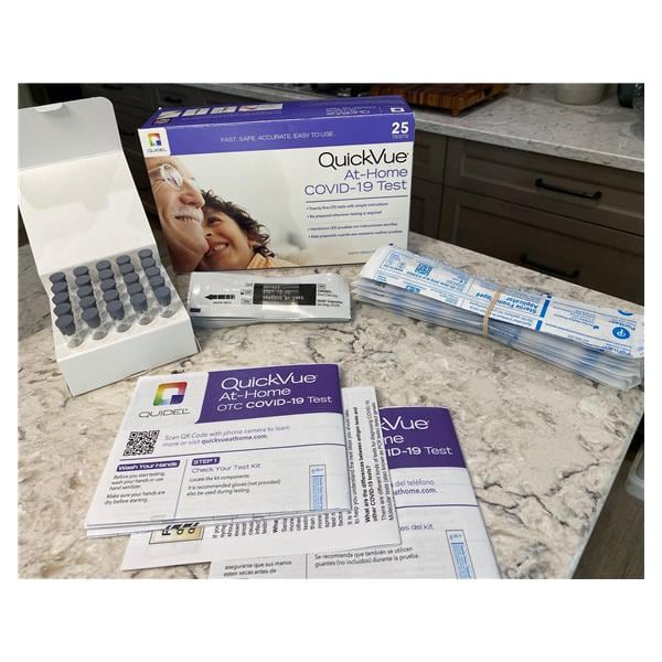 QuickVue At-Home OTC COVID-19 Test Kit, 25 Tests, 20398 QUI