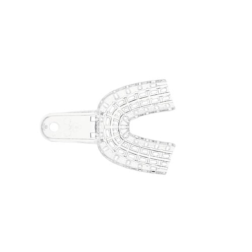 President Disposable Impression Trays #6 Small Lower, Clear, Perforated, 12/Pkg, C6906