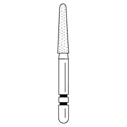 Premier Two Striper Diamond Bur FG, Round End Taper, #770.8, Fine Grit, Red Ring, 5/Pk, 2015487