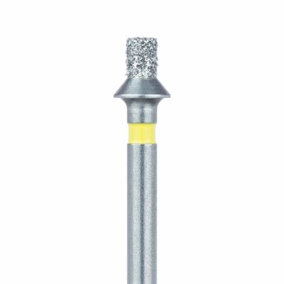 Meisinger Diamond Occlusal Reduction Bur, FG, Coarse, 1.7mm Head, 2.0mm Depth, Yellow, 828Y-017-FG, 5/Pack