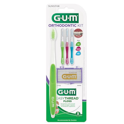 GUM® Specialized Orthodontic Kit, Clear Case, 12/Box, 124RGK