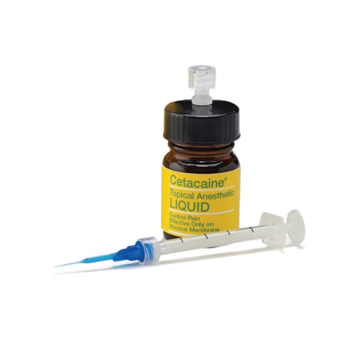 Cetacaine Topical Anesthetic Liquid Delivery Syringes, Luer-Lock, Graduated, 100/Pkg, 0214