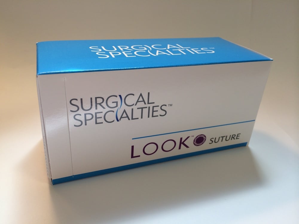 Look 546B Chromic Gut Suture, 4-0, 18" (45 cm), C-17 Reverse Cutting 3/8 Circle Needle, 12/Bx