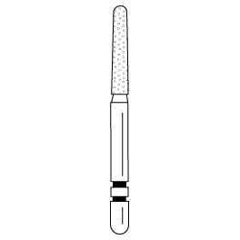 Two Striper Diamond Burs, FG, Round-End Taper, 782.8C, Coarse, Green, 5/Pk, 2015424