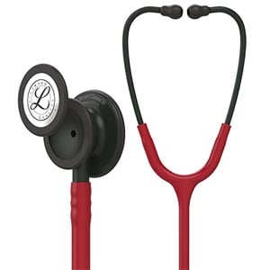3M Littmann Classic III Stethoscope, Adult/Pediatric, Black/Burgundy, Single Lumen Tubing, 28 inches
