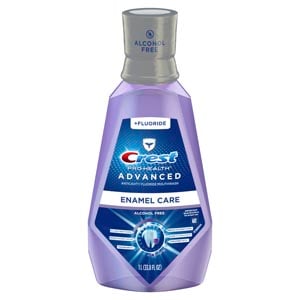 Crest Pro-Health Advanced Enamel Care Mouthwash, Alcohol Free, Fresh Mint, Purple Rinse, 1L Bottle, 6/Case, 80325105