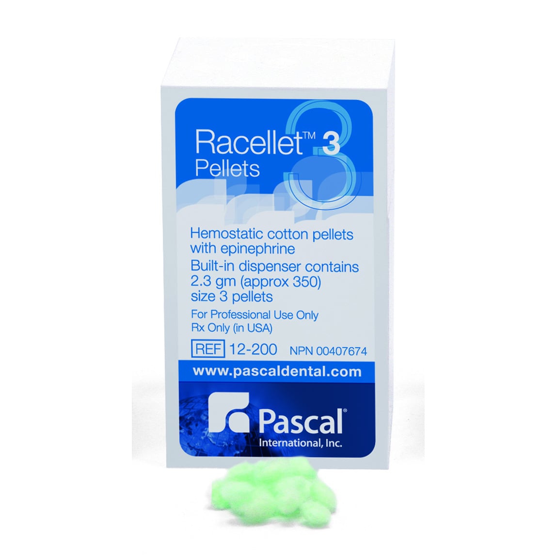 Pascal Racellet 3 Pellets, 2.3 gm, 350/Box