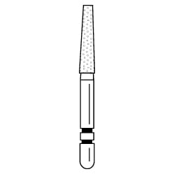 Premier Two Striper Diamond Bur FG, KR Taper Flat End, Coarse, Green, 703.8C KR, 5/Pk, 2015352
