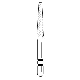 Two Striper Diamond Bur FG, Flat End Taper, 701.9, Coarse, Green, 5/Pk, 2015341
