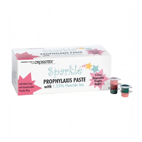 Sparkle Prophy Paste with Xylitol, Medium Grit, Assorted Flavors, Unit Dose Cups, 200/Box, UPMA