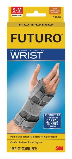 3M FUTURO Deluxe Wrist Stabilizer, Right Hand, Small/Medium, 09090ENT