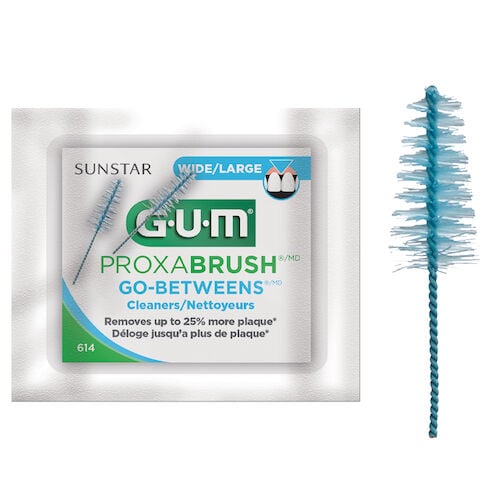 GUM Go-Betweens Proxabrush Refills, Wide Tapered, 18 Packages of 2 Brushes (36 Brushes), 614PQA