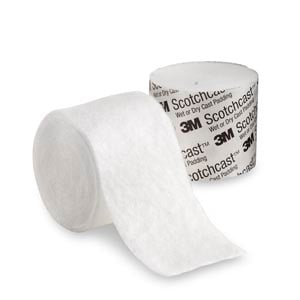 3M Scotchcast Wet or Dry Cast Padding, White, 2" x 4 yds, 20 rolls/bag, 4 bags/case, WDP2