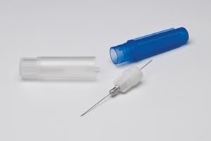 Monoject 400 Plastic Hub Dental Needle, 30 Gauge Short (21mm), Blue, Sterile, 100/Box, 8881400074