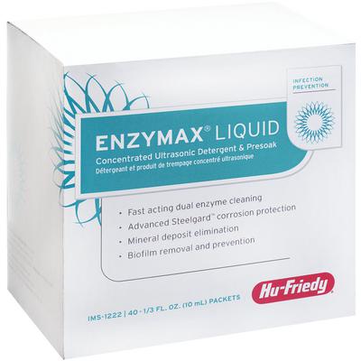 Hu-Friedy Enzymax Dual Enzyme Ultrasonic Detergent Liquid Packets, 1/3 oz, 40/Box, IMS-1222
