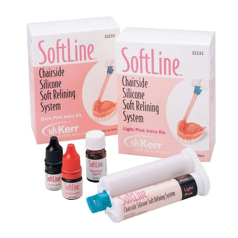 Kerr Softline Light Pink Refill Kit, Silicone Soft Relining Material, 50 ml Cartridge, 32234