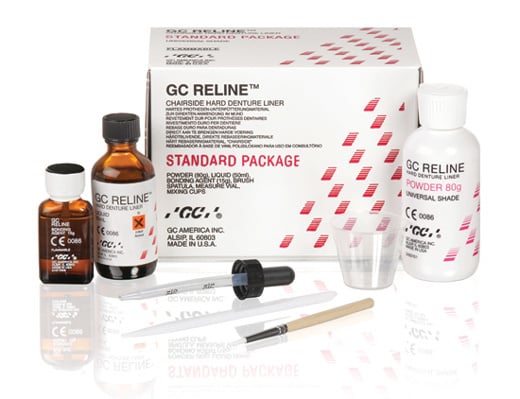 GC Reline Hard Denture Chairside Reline Material, Standard Pack, 346001