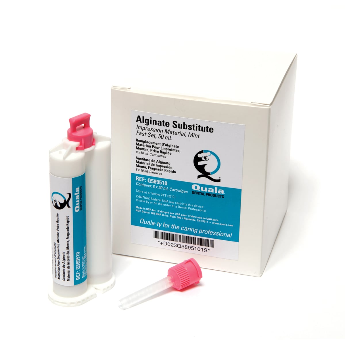 Quala Alginate Substitute, Fast Set, Mint Flavor, 50mL Cartridges, 8/Box, 01KEZKNMYRT4X7D2ADNPW2TQ0K