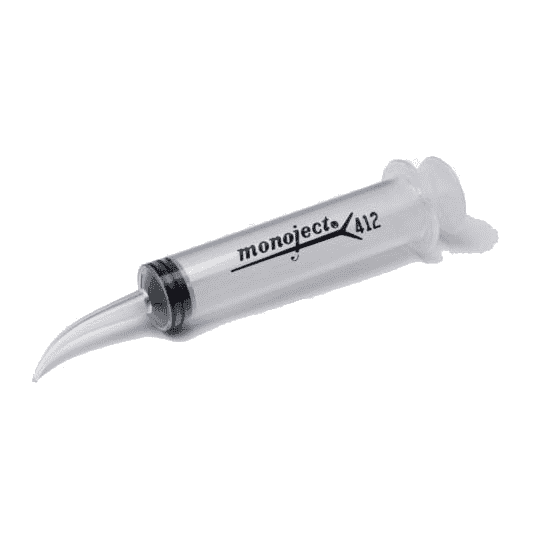Monoject 412 Disposable Curved Tip Syringe, 12 ml, Non-Sterile, 50/Box, 8881412012