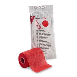 3M Scotchcast Plus Casting Tape, 3" x 4 yds, Red, 10/Cs, 82003R