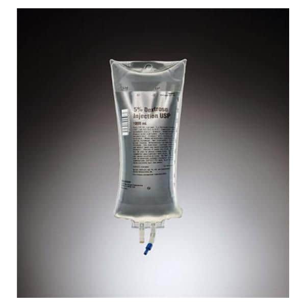 Dextrose Injection 5% USP 1000 ml Viaflex Plastic Container, 14/Case, 2B0064X-CASE
