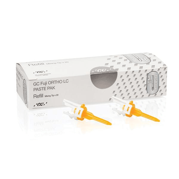 GC Fuji ORTHO LC Paste Pak Automix Refill SL, Light-Cured Resin-Reinforced Glass Ionomer Orthodontic Adhesive, 2 x 7.2 mL (13.3 g) Cartridges, 013572