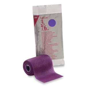 3M Scotchcast Soft Cast Casting Tape, Purple, 3" x 4 yds, 10/Box, 82103U