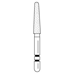 Two Striper Diamond Burs, Friction Grip, Round-End Taper, 780.9C, Coarse, 2.1mm Major Diameter, 5/Pack, 2015467