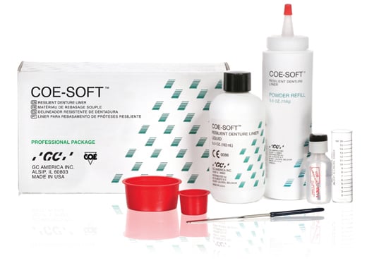 COE-SOFT Resilient Denture Reline Material, Liquid Refill, 5.5 oz (163 mL) Bottle, 344033