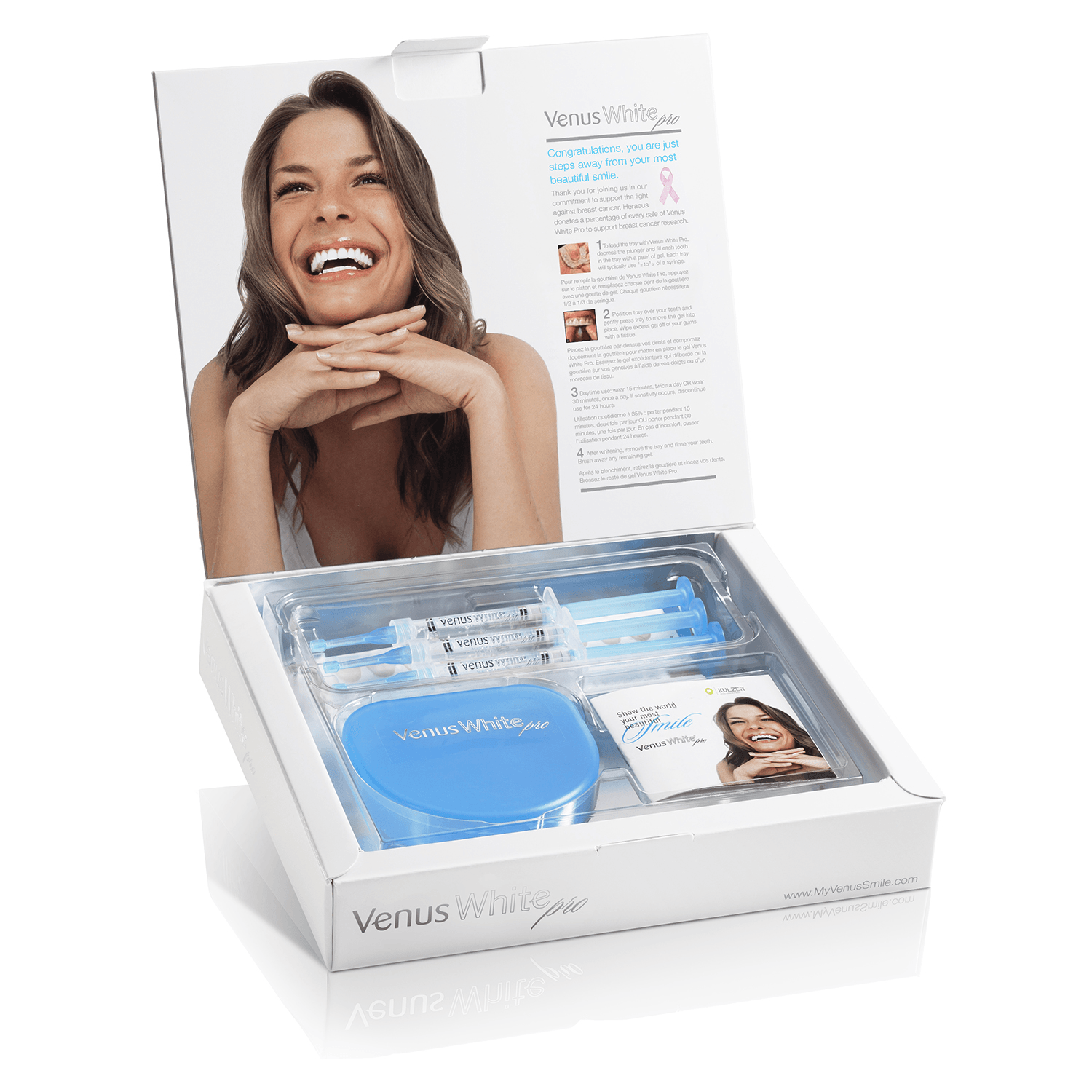 Venus White Pro 22% Carbamide Peroxide Take-Home Whitening Patient Kit, 6 x 1.2 mL Syringes, Mint, 40005167