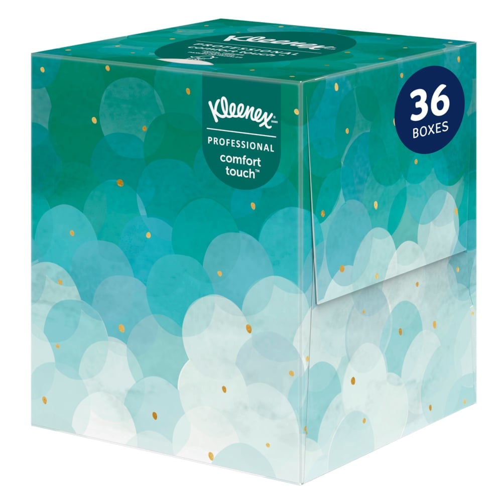 Kleenex Boutique Facial Tissue, 2-Ply, White, 8.4" x 8.6" Sheets, 95 Tissues/Box, 36 Boxes/Case (21270)