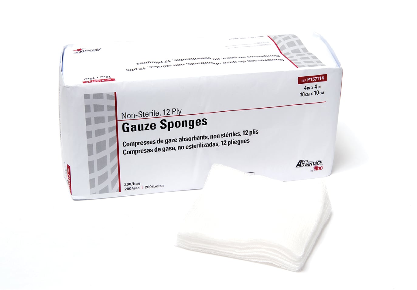 DDS Dental Supplies Non-Woven Sponge Advantage, 4 x 4, 2000/Cs