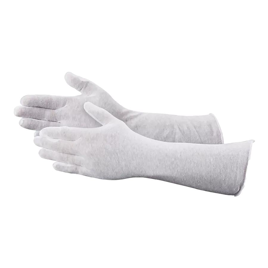 Uline Cotton Glove Liners, Mens Extended Cuff, 14", 12 Pair, S-17932