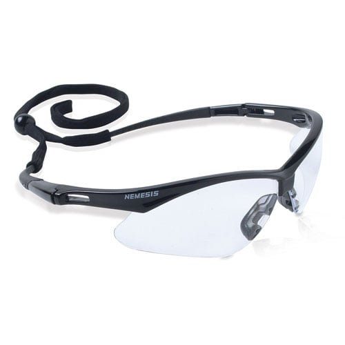 Kimberly-Clark Nemesis Safety Eyewear, Anti-Fog Clear Lens, Black Frame, 25679/3000355