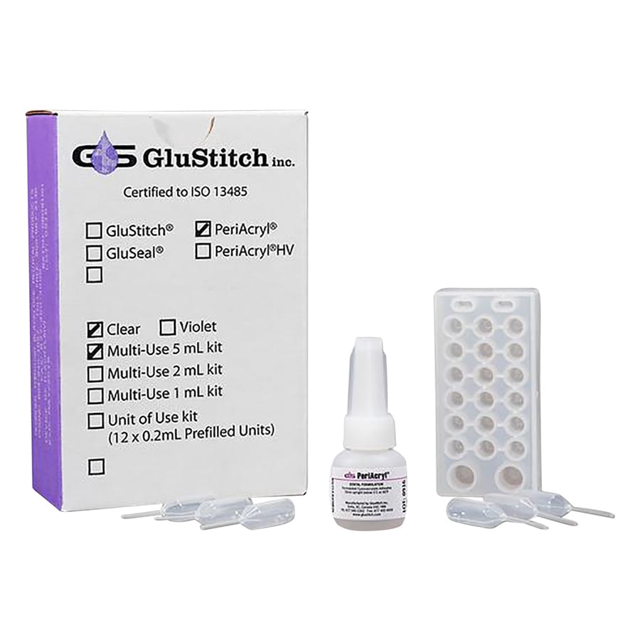 PeriAcryl High Viscosity Tissue Adhesive, Clear, 5 mL Bottle, P-ACRYL5C