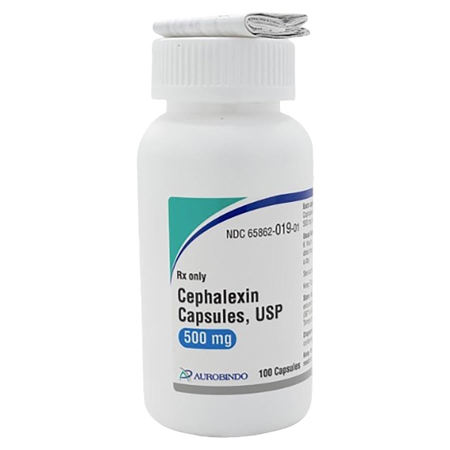 Cephalexin 500 mg Capsules, 100/Bottle, Aurobindo