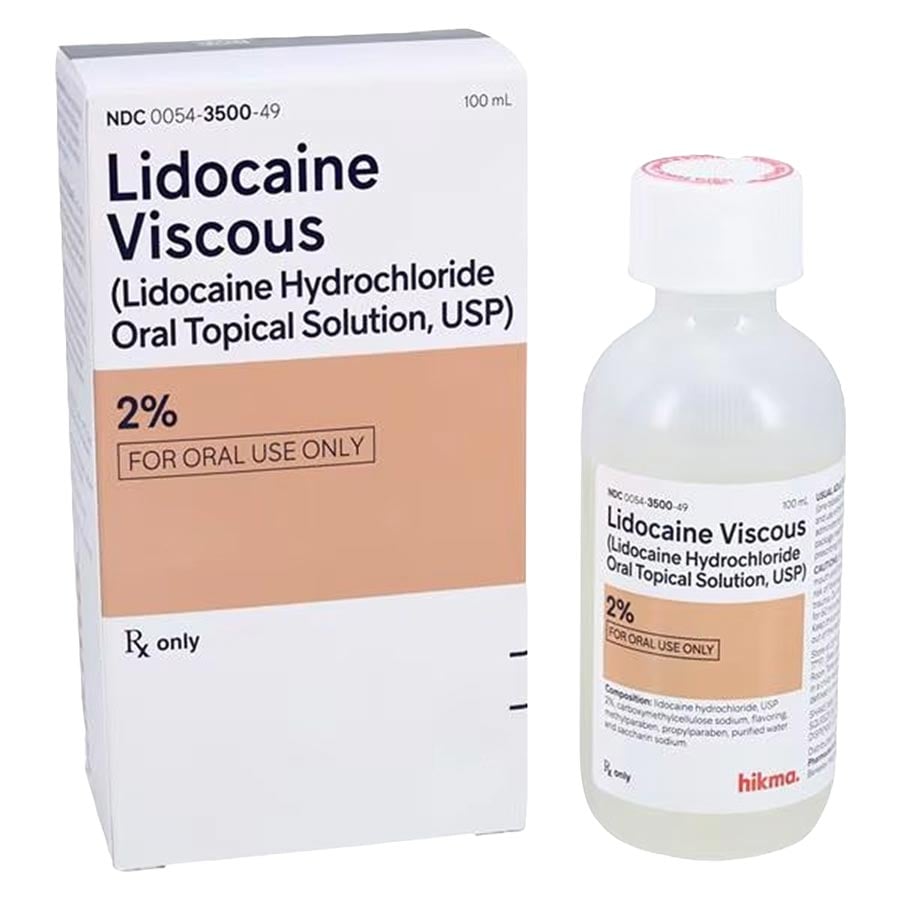 Akorn Lidocaine HCl Viscous Oral Solution 2%, 100 mL Bottle, NDC 1266686