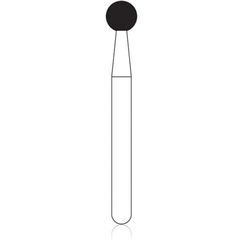NTI Diamond Bur, Friction Grip, Fine, Round, 19 mm, 801-025-F