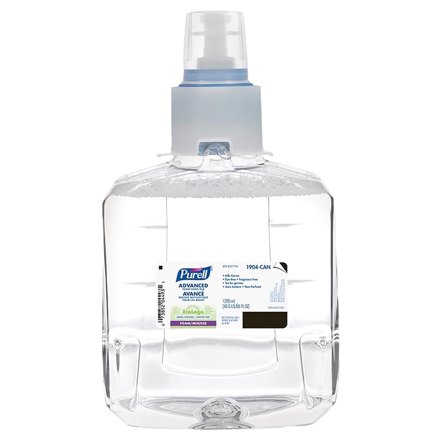 Purell Advanced Foam Sanitizer Refill, 1200 mL, 2/Case