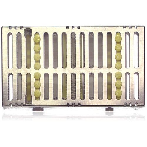 Hu-Friedy IMS Rail DD 14-Instrument Ortho Cassette, Yellow, Double Decker