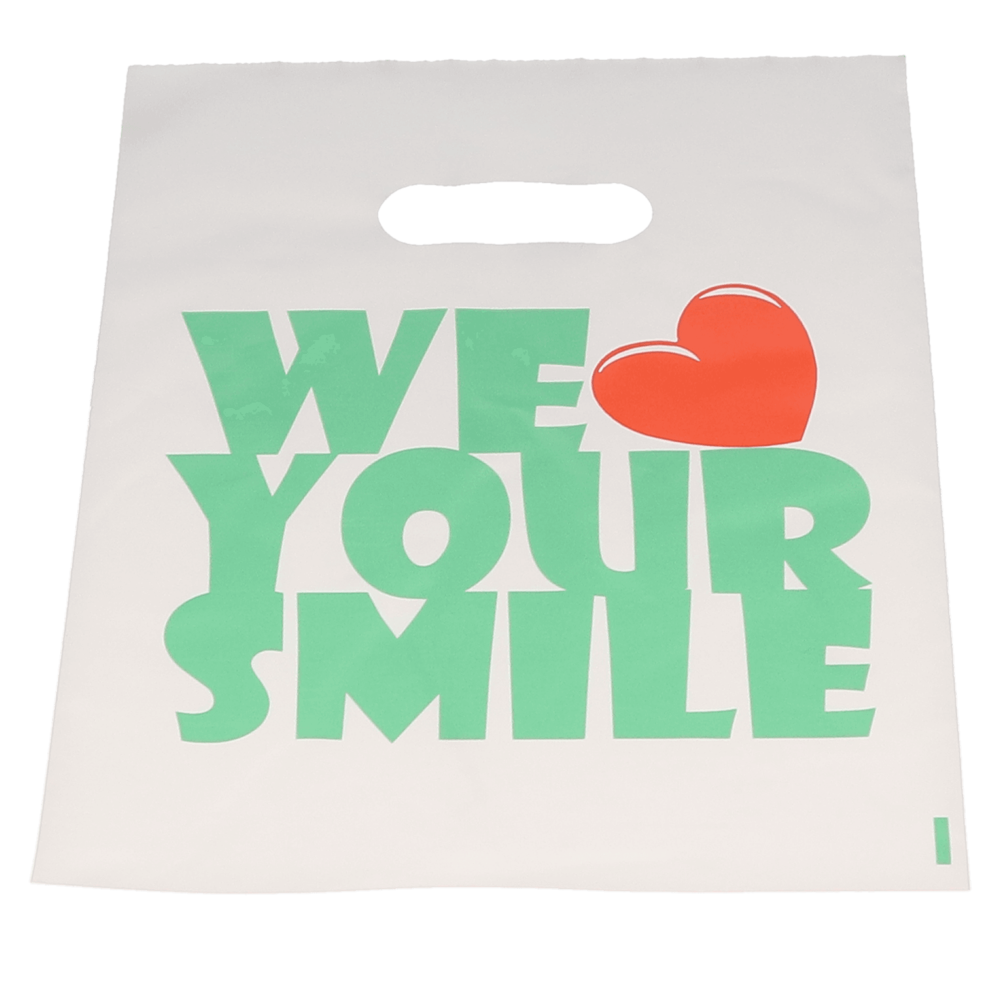 We Love Your Smile Patient Bags, Small, White, 7.5" x 9", 100/Pk, SBG62