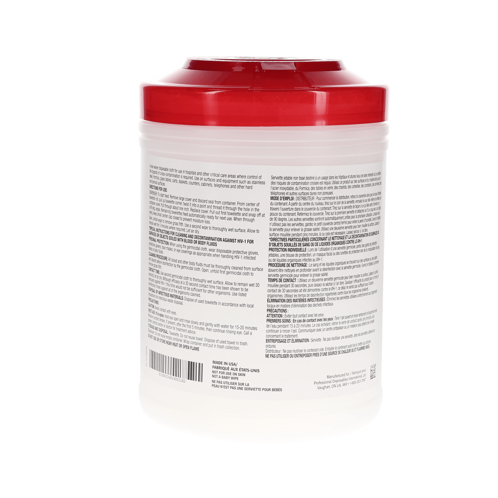 Sani-Cloth Plus Germicidal Disposable Wipes, 6" x 6.75", Large, 160 Wipes/Pack, Q90172