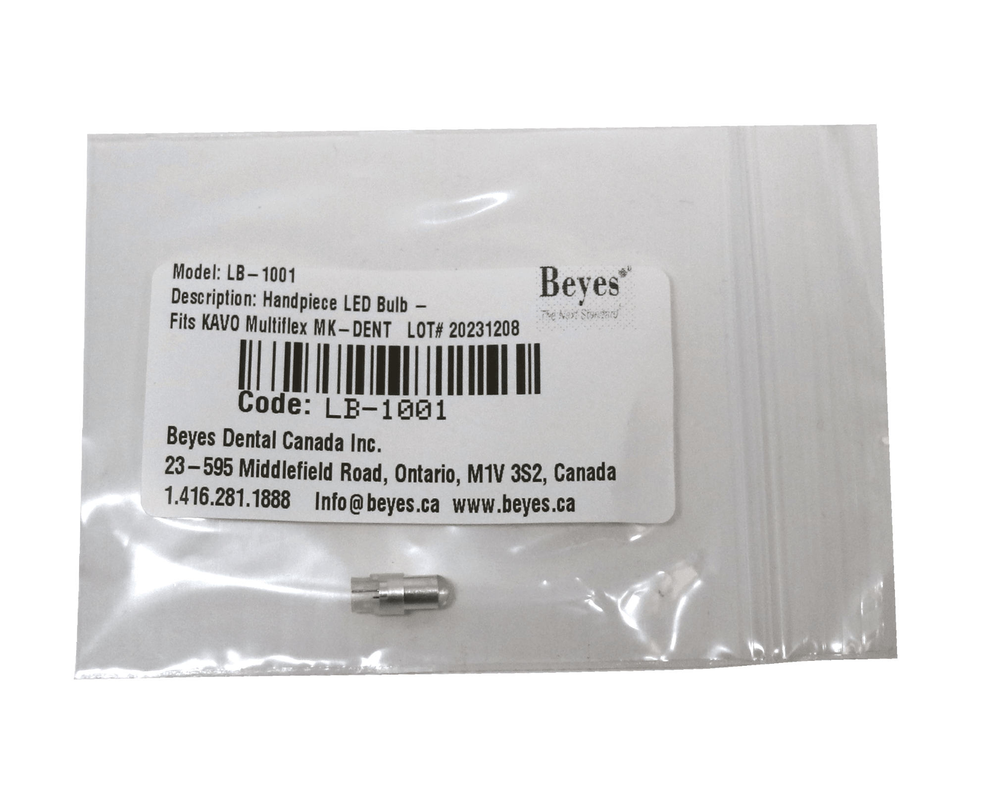 Beyes KAVO Type Handpiece Accessories, LED Fiber Optic Replacement Bulb, Fits KAVO Multiflex Style Couplers, 1/Pk, LB100
