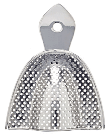 J&J Instruments Metal Impression Tray, Perforated, #5, Lower, X-Large, 1/Pk, 40-1050