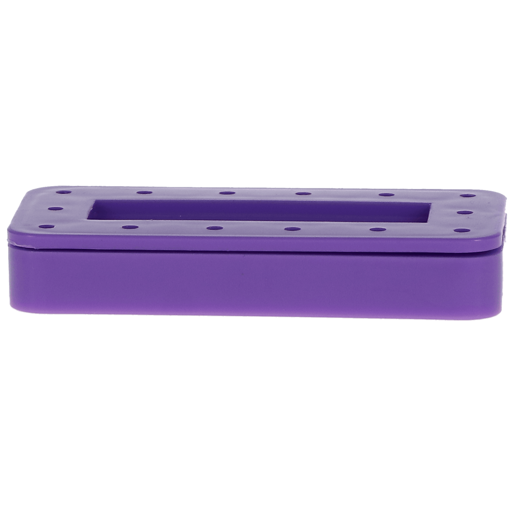 Magnetic Bur Block, 14-Hole, Rectangular, Neon Purple, 1/Pk, OR416